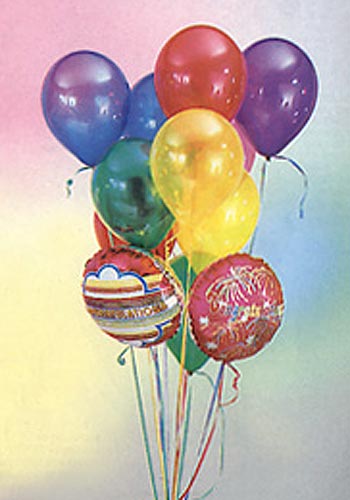  Bursa iekiler orhaneli iekiler  19 adet karisik renkte uan balon buketi