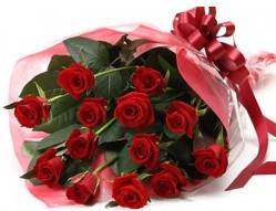  Çiçekçi Bursa sitesi nilüfer çiçek siparişi vermek  10 adet kipkirmizi güllerden buket tanzimi