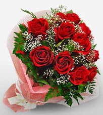 12 adet kırmızı güllerden kaliteli gül  Bursa çiçek karacabey çiçekçi telefonları 