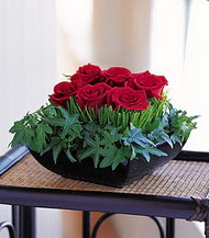 Online Bursa çiçekçi  10 adet kare mika yada cam vazoda gül tanzim