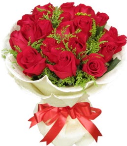 19 adet kırmızı gülden buket tanzimi  Çiçekçi Bursa sitesi osmangazi internetten çiçek satışı 